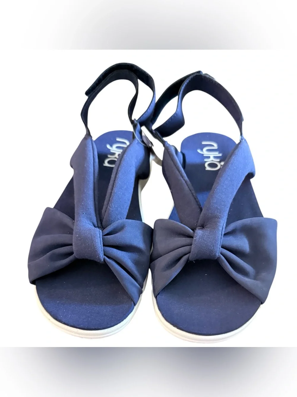 NWT Ryka Mallorie women’s 10 adjustable back strap navy blue sandals